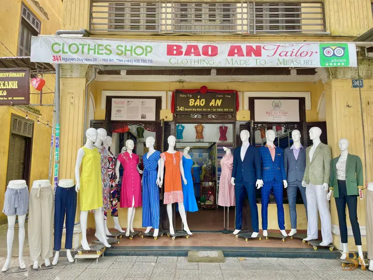 Bao An Tailor storefront at 341 Nguyen Duy Hieu in Hoi An