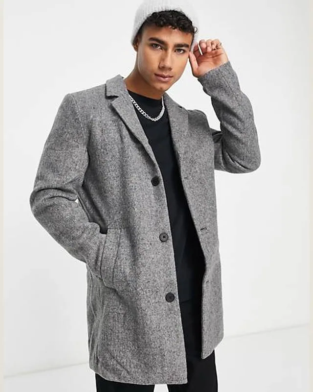 Grey Textured Everyday Blazer — Bao An Tailor style
