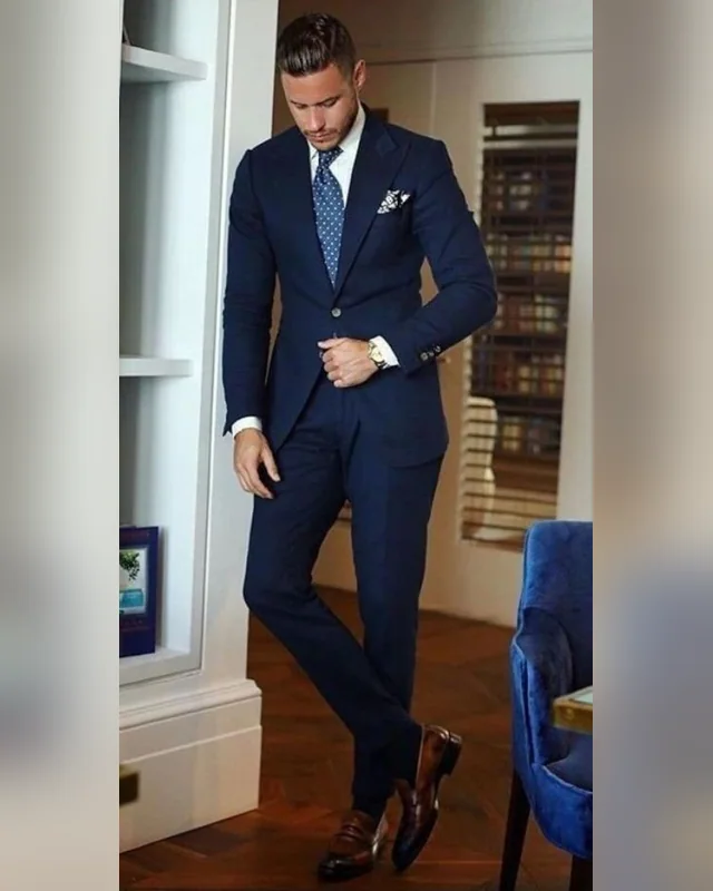 Midnight Navy Formal Suit — Bao An Tailor style